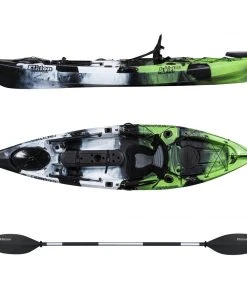 Elkton Outdoors Auklet 10' Single Person Rudder Operated Sit On Top Fishing Kayak SPORTING GOODS