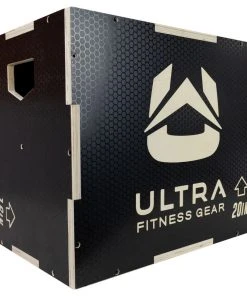Ultra Fitness Gear 3 In 1 Anti-Slip Wood Plyo Box For Jump, Crossfit, Plyometrics. Sizes: 30/24/20, 24/20/16, 20/18/16, Or 16/14/12