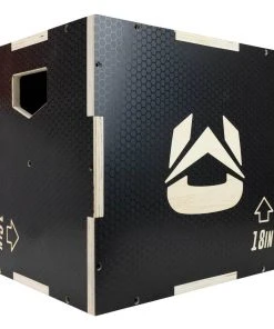 Ultra Fitness Gear 3 In 1 Anti-Slip Wood Plyo Box For Jump, Crossfit, Plyometrics. Sizes: 30/24/20, 24/20/16, 20/18/16, Or 16/14/12
