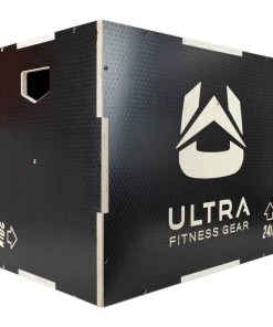 Ultra Fitness Gear 3 In 1 Anti-Slip Wood Plyo Box For Jump, Crossfit, Plyometrics. Sizes: 30/24/20, 24/20/16, 20/18/16, Or 16/14/12