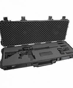 Elkton Outdoors Hard AR Gun Case With Locking Holes & Auto Pressure Adjustment SPORTING GOODS