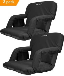 Driftsun Two-Pack Folding Stadium Seats, Reclining Bleacher Chairs HOME GOODS