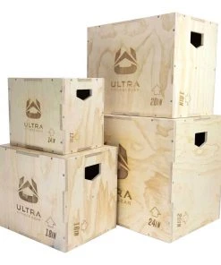 Ultra Fitness Gear 3 In 1 Wood Plyo Box For Jump, Crossfit, Plyometrics. Sizes: 30/24/20, 24/20/16, 20/18/16, Or 16/14/12 SPORTING GOODS