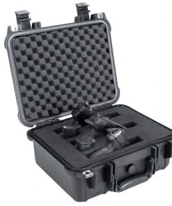 Elkton Outdoors 3 PISTOL HARD GUN CASE- TSA APPROVED: CRUSH RESISTANT & WATERPROOF