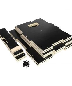 Ultra Fitness Gear 3 In 1 Anti-Slip Wood Plyo Box For Jump, Crossfit, Plyometrics. Sizes: 30/24/20, 24/20/16, 20/18/16, Or 16/14/12