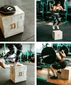 Ultra Fitness Gear 3 In 1 Wood Plyo Box For Jump, Crossfit, Plyometrics. Sizes: 30/24/20, 24/20/16, 20/18/16, Or 16/14/12 SPORTING GOODS