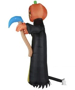 Holidayana 10 Ft Pumpkin Head Reaper With Scythe Halloween Inflatable HOME GOODS