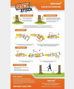 SPORTING GOODS Driftsun 50ft Complete Slackline Kit With Ratchet, Training Line & Bag