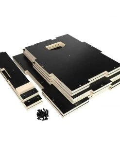 Ultra Fitness Gear 3 In 1 Anti-Slip Wood Plyo Box For Jump, Crossfit, Plyometrics. Sizes: 30/24/20, 24/20/16, 20/18/16, Or 16/14/12