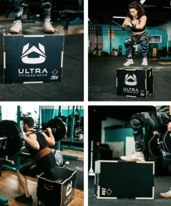 Ultra Fitness Gear 3 In 1 Anti-Slip Wood Plyo Box For Jump, Crossfit, Plyometrics. Sizes: 30/24/20, 24/20/16, 20/18/16, Or 16/14/12