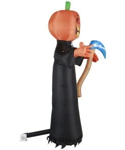 Holidayana 10 Ft Pumpkin Head Reaper With Scythe Halloween Inflatable HOME GOODS