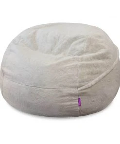 Moonstone White Fur 4ft Memory Foam Bean Bag HOME GOODS