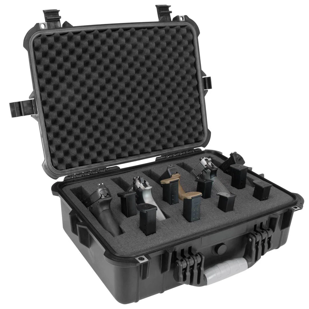 Elkton Outdoors SPORTING GOODS Hard 5 Pistol Gun Case With Locking Holes & Auto Pressure Adjustment 6 Elkton Outdoors SPORTING GOODS Hard 5 Pistol Gun Case With Locking Holes & Auto Pressure Adjustment