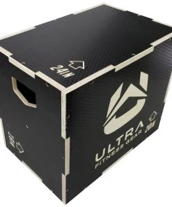 Ultra Fitness Gear 3 In 1 Anti-Slip Wood Plyo Box For Jump, Crossfit, Plyometrics. Sizes: 30/24/20, 24/20/16, 20/18/16, Or 16/14/12