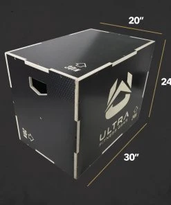Ultra Fitness Gear 3 In 1 Anti-Slip Wood Plyo Box For Jump, Crossfit, Plyometrics. Sizes: 30/24/20, 24/20/16, 20/18/16, Or 16/14/12