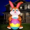 Holidayana LAWN & GARDEN DECOR 9ft Tall Easter Bunny With Egg Lawn Inflatable, Bright Lights, Built-in Fan, And Included Stakes And Ropes 2 Holidayana LAWN & GARDEN DECOR 9ft Tall Easter Bunny With Egg Lawn Inflatable, Bright Lights, Built-in Fan, And Included Stakes And Ropes