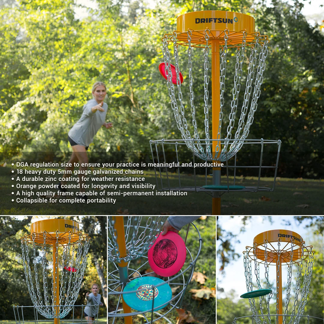 SPORTING GOODS Driftsun Typhoon Heavy Duty Disc Golf Basket, Portable Practice Target 4 SPORTING GOODS Driftsun Typhoon Heavy Duty Disc Golf Basket, Portable Practice Target
