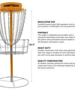 SPORTING GOODS Driftsun Typhoon Heavy Duty Disc Golf Basket, Portable Practice Target 12 SPORTING GOODS Driftsun Typhoon Heavy Duty Disc Golf Basket, Portable Practice Target
