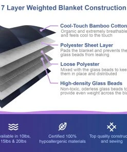 Moonstone HOME GOODS Bamboo Cooling Weighted Blanket For Adults