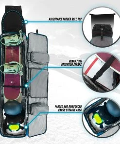 Board & Ski Storage Winterial Rolling Expandable Double Snowboard And Ski Bag