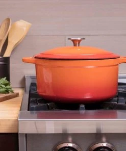 Zelancio 6 Quart Enameled Cast Iron Dutch Oven With Lid