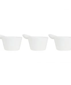 Zelancio Ramekin Dishes Set Of 3 Porcelain Ramekins In White With Handles, Ramekin Cups, Ramekin Bowls Are Perfect For Creme Brulee, Flan, Chicken Pot Pie, And French Onion Soup Microwave Safe HOME GOODS