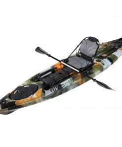 Elkton Outdoors Auklet 12 Foot Single Person Sit On Top Fishing Kayak With SmartTracker Rudder And Aluminum Framed Seat SPORTING GOODS