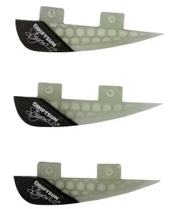 Driftsun 50/50 Replacement Stinger Fins, 1 Inch Honeycomb Skim Style Wakesurf Fins, FCS Box System