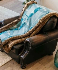Moonstone Faux Wolf Fur Blanket With Button Straps And Storage Pocket, 54 Inches X 64 Inches HOME GOODS 19 Moonstone Faux Wolf Fur Blanket With Button Straps And Storage Pocket, 54 Inches X 64 Inches HOME GOODS