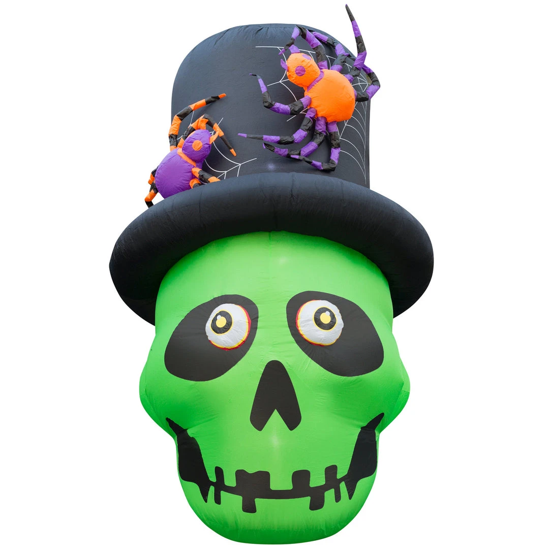 Holidayana 6 Ft Inflatable Halloween Top Hat Skull Yard Decoration Lawn Inflatables 4 Holidayana 6 Ft Inflatable Halloween Top Hat Skull Yard Decoration Lawn Inflatables