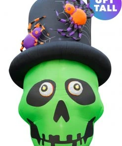 Holidayana 6 Ft Inflatable Halloween Top Hat Skull Yard Decoration Lawn Inflatables 13 Holidayana 6 Ft Inflatable Halloween Top Hat Skull Yard Decoration Lawn Inflatables