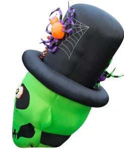 Holidayana 6 Ft Inflatable Halloween Top Hat Skull Yard Decoration Lawn Inflatables 15 Holidayana 6 Ft Inflatable Halloween Top Hat Skull Yard Decoration Lawn Inflatables