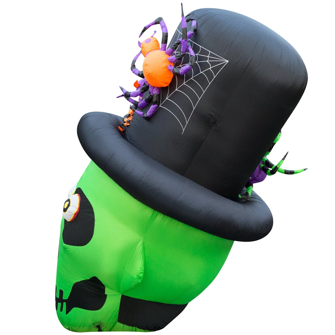Holidayana 6 Ft Inflatable Halloween Top Hat Skull Yard Decoration Lawn Inflatables 9 Holidayana 6 Ft Inflatable Halloween Top Hat Skull Yard Decoration Lawn Inflatables