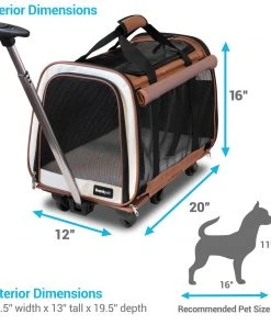 Marketfleet Inc. Outdoors Airline Approved Rolling Pet Travel Carrier