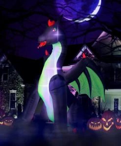 Holidayana HOME GOODS 9ft Inflatable Halloween Dragon