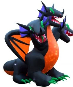 Holidayana 10 Ft Inflatable Halloween 3-Headed Dragon Yard Decoration 11 Holidayana 10 Ft Inflatable Halloween 3-Headed Dragon Yard Decoration