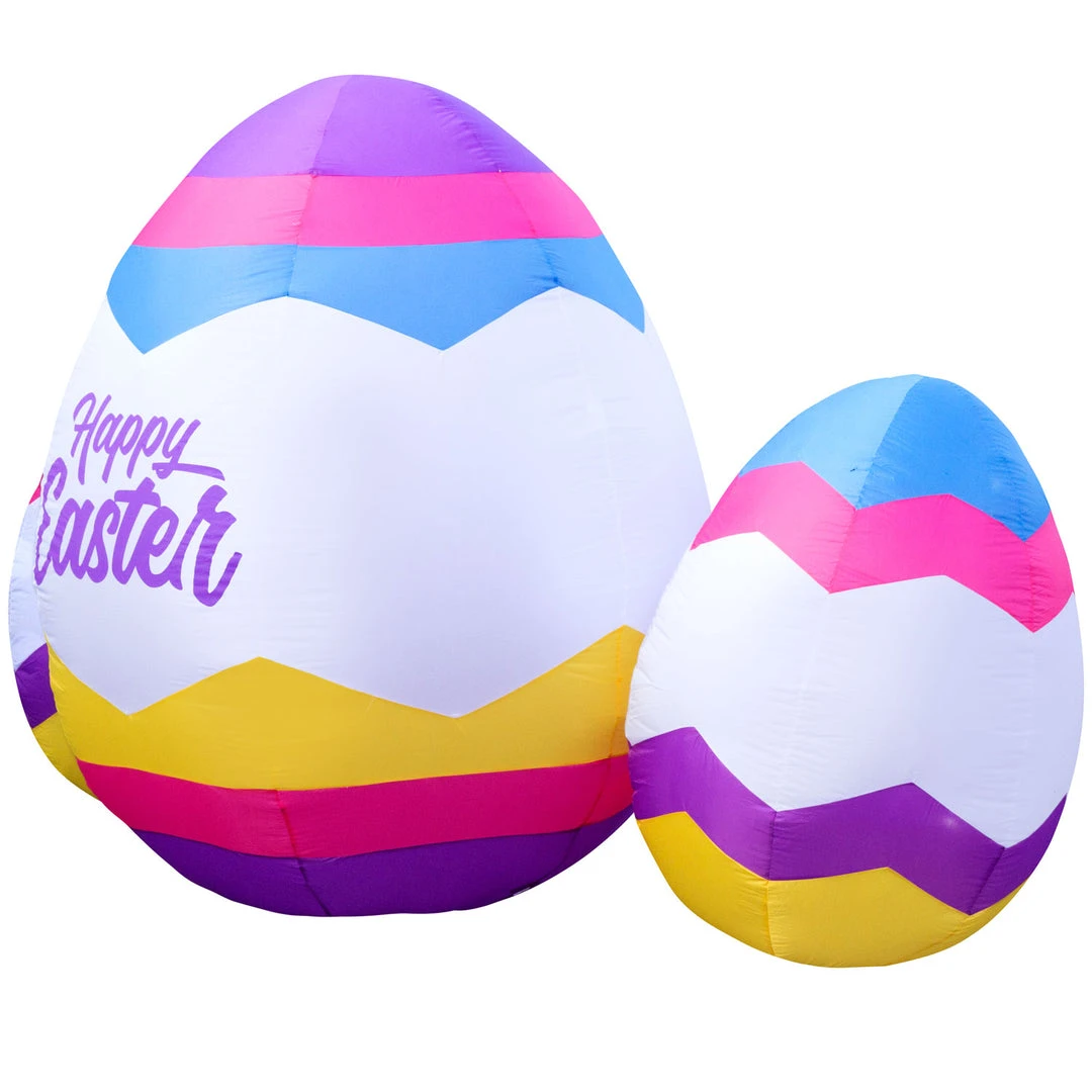 Holidayana 6ft Tall Easter Eggs Lawn Inflatable, Bright Lights, Built-in Fan, And Included Stakes And Ropes 8 Holidayana 6ft Tall Easter Eggs Lawn Inflatable, Bright Lights, Built-in Fan, And Included Stakes And Ropes