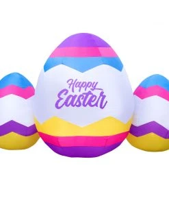 Holidayana 6ft Tall Easter Eggs Lawn Inflatable, Bright Lights, Built-in Fan, And Included Stakes And Ropes 14 Holidayana 6ft Tall Easter Eggs Lawn Inflatable, Bright Lights, Built-in Fan, And Included Stakes And Ropes