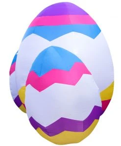 Holidayana 6ft Tall Easter Eggs Lawn Inflatable, Bright Lights, Built-in Fan, And Included Stakes And Ropes 17 Holidayana 6ft Tall Easter Eggs Lawn Inflatable, Bright Lights, Built-in Fan, And Included Stakes And Ropes