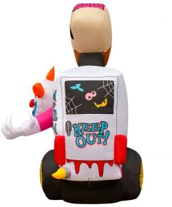 Holidayana 8 Ft Inflatable Halloween Clown Ice Cream Truck Yard Decoration