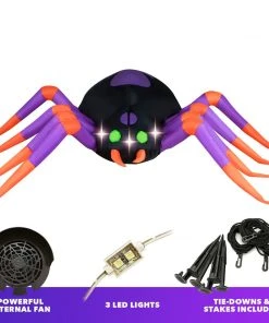 Holidayana 8 Ft Long Creepy Crawly Spider Halloween Inflatable