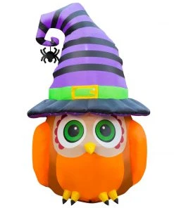 Marketfleet Inc. 6 Ft Inflatable Halloween Witch Owl Yard Decoration Lawn Inflatables