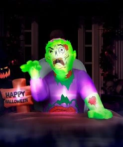 Holidayana 5 Ft Resurrected Graveyard Zombie Halloween Inflatable HOME GOODS