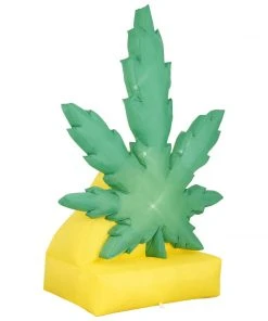 Holidayana HOME GOODS 6 Ft Giant Pot Leaf Inflatable Yard Decoration With Built-in Bulbs, Tie-Downs, And Powerful Fan 11 Holidayana HOME GOODS 6 Ft Giant Pot Leaf Inflatable Yard Decoration With Built-in Bulbs, Tie-Downs, And Powerful Fan