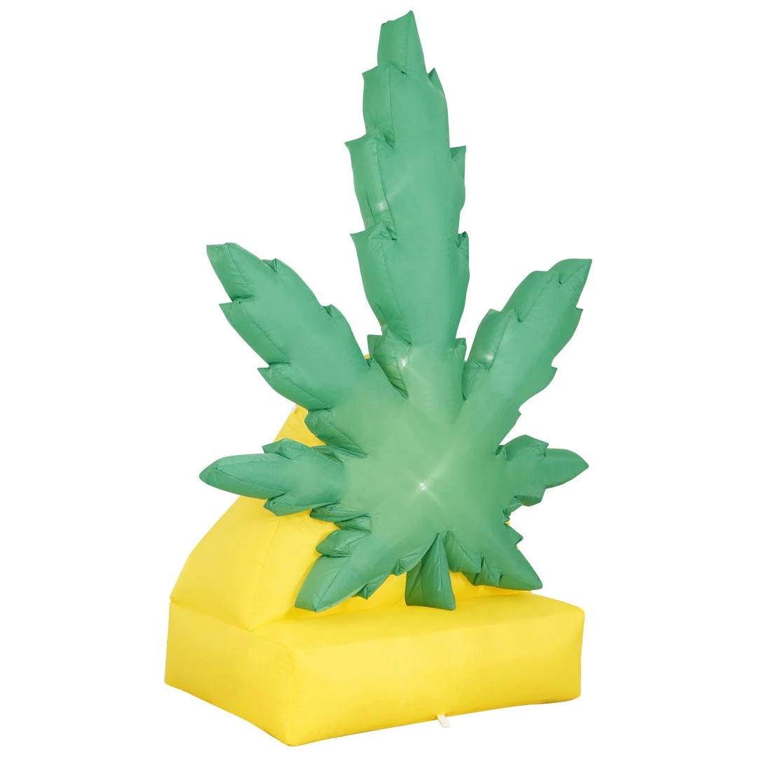 Holidayana HOME GOODS 6 Ft Giant Pot Leaf Inflatable Yard Decoration With Built-in Bulbs, Tie-Downs, And Powerful Fan 5 Holidayana HOME GOODS 6 Ft Giant Pot Leaf Inflatable Yard Decoration With Built-in Bulbs, Tie-Downs, And Powerful Fan