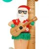 Holidayana 8 Ft Inflatable Christmas Hula Santa Outdoor Decoration With LED Lights, Fan, And Stakes HOME GOODS