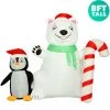 Holidayana HOME GOODS 8 Ft Inflatable Christmas Polar Bear Outdoor Decoration With LED Lights, Fan, And Stakes