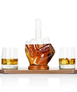 Atterstone Whiskey Middle Finger Decanter Set HOME GOODS