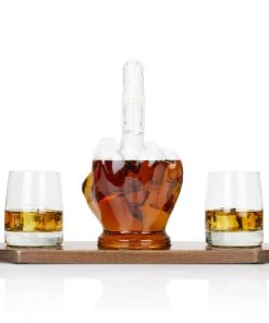 Atterstone Whiskey Middle Finger Decanter Set HOME GOODS