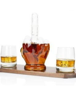 Atterstone Whiskey Middle Finger Decanter Set HOME GOODS